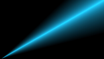 Abstract blue light streak on a black background, representing energy or speed