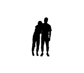 man and woman silhouette