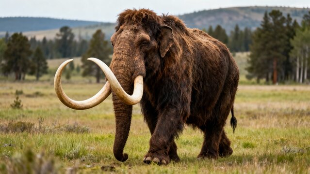 woolly mammoth in nature
