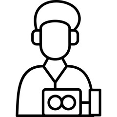 Camera Operator Icon Vector Element