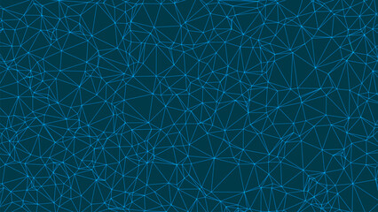 An abstract, digital polygonal space filled with soft turquoise hues.