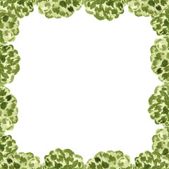 Green Leaf Watercolor Botanical Decorative Frame