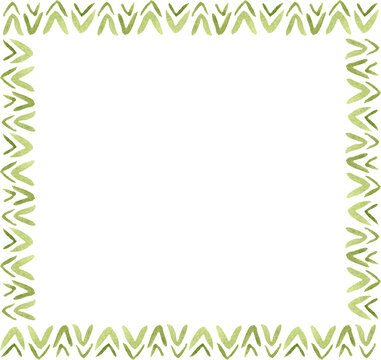 Hand Painted Botanical Watercolor Square Frame
