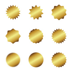 Golden Sale Tags Pack, Set of sale labels, Business Promotion Sale Tags Collection, set of golden labels