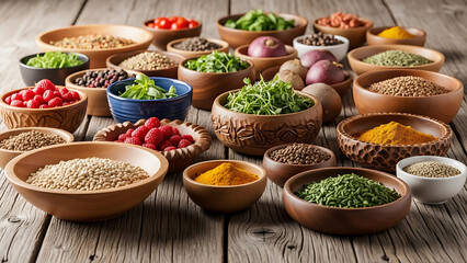 Fototapeta premium Spice and Grain Assortment