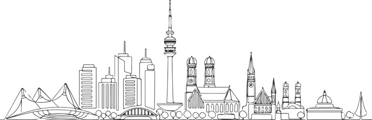 Obraz premium Skyline München. eps