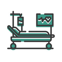 Patient bed icon