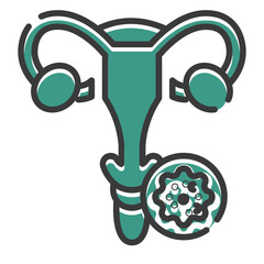 Vagina cancer icon