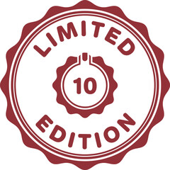 Red Limited Edition Badge Seal Vector for Exclusive Product Promotion