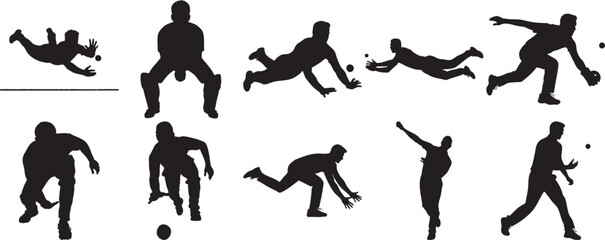 Silhouettes of Athletes Playing Sports