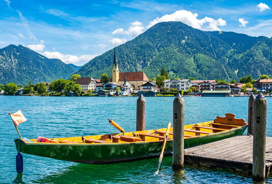 old town of Rottach-Egern at the Tegernsee lake