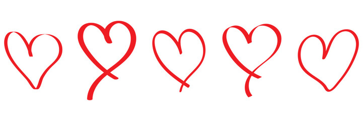 Heart vector icons. Vector set heart shape . Valentine's Day , medicine concept . Love passion concept. Romantic design. Gray hearts in the white background. Vector illustration