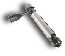 Drop shadow under a bolt action rifle bolt isolated on a transparent png background