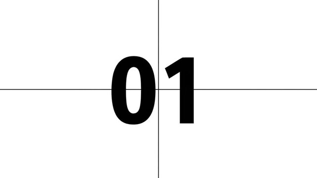 Clean White Background With Black Numbers Representing A Date And Countdown