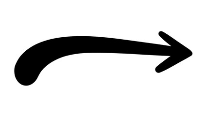 Black arrow curving right