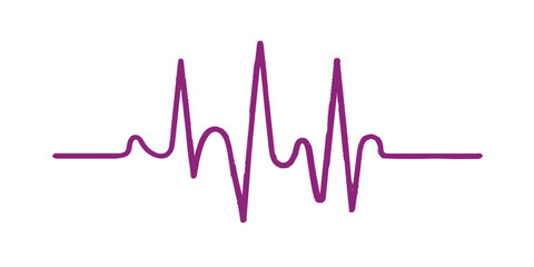 An abstract medical illustration of a green EKG heartbeat wave on a hospital monitor forming a heart shape through a continuous cardiogram line pulse