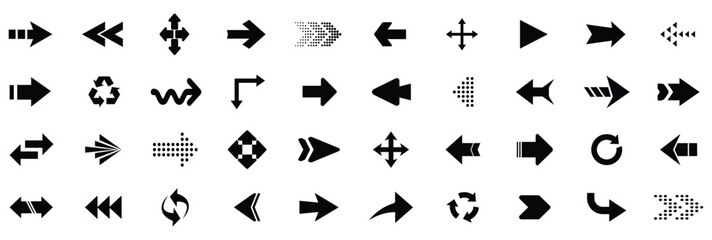 Arrow big icon. Mega set of vector arrows. 