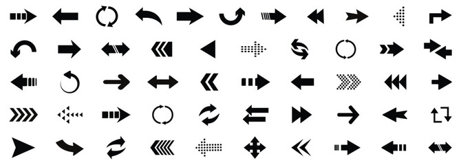 Arrow icons set. Arrow big collection. Simple arrow big set. Vector illustration.