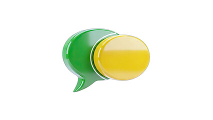 3D Chat Bubble with Notification - Isolated