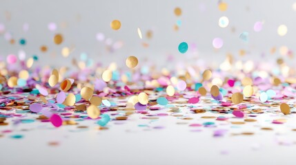 Celebratory confetti scatter