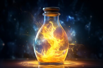 magic bottle of lightning inside