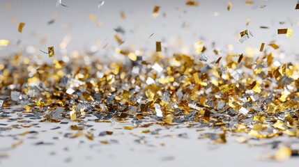 Obraz premium Golden confetti celebration