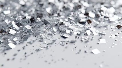 Scattered shards of broken glass