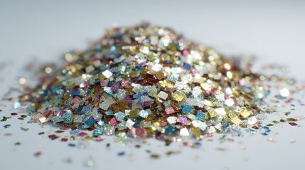 Colorful glitter pile