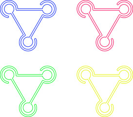 Webhook Icons Set: API, Trigger, Node, and Settings Symbols for Integration