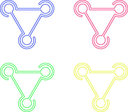 Webhook Icons Set: API, Trigger, Node, and Settings Symbols for Integration