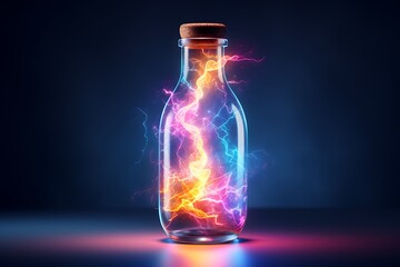 magic bottle of lightning inside