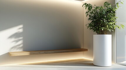 modern interior design with window