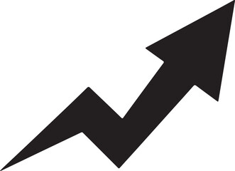 black arrow isolated on white