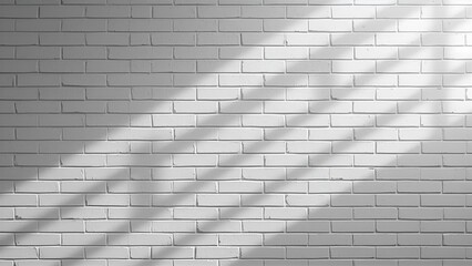 Minimalist white brick wall background with subtle texture and lighting
