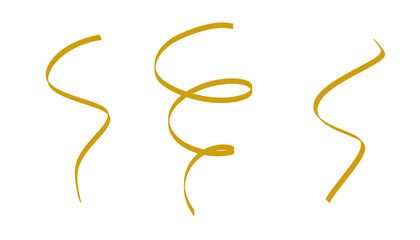 Golden colour ribbons 