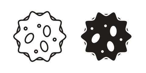 Big Cellule icon element in flat simple style. Thin stroke editable icons