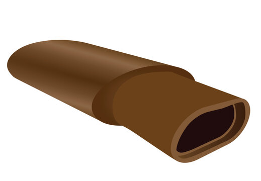 Brown exhaust pipe. vector illustration