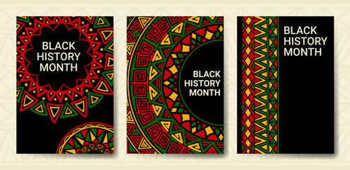 Black History Month African Pattern Background