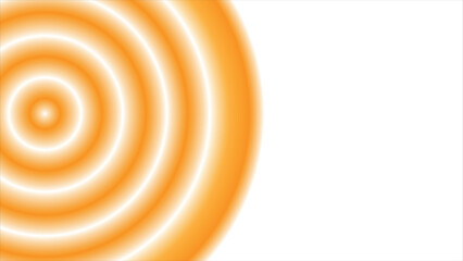 Concentric orange and white gradient circles on a clean white background, creating a ripple effect