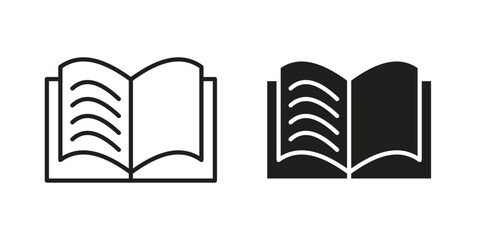 Catalog icon element in flat simple style. Thin stroke editable icons