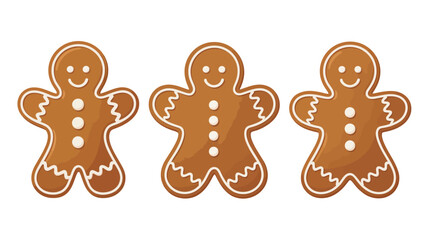 Cute Christmas Cookie Clipart with Frosting Decoration