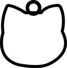 Obraz premium Dog tag template. Vector silhouette dog tag for neckline. set of icons. shape tags, illustration flat design. Set of dog tag id badges. Identification labels canines. isolated on transparent backgroun