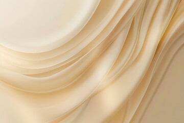Fototapeta premium Elegant Swirls of Silk: Luxurious folds of silk in a delicate, creamy hue, creating a mesmerizing display of texture and form.