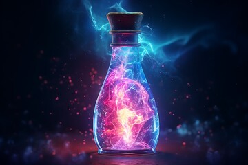 magic bottle of lightning inside