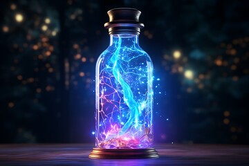 magic bottle of lightning inside