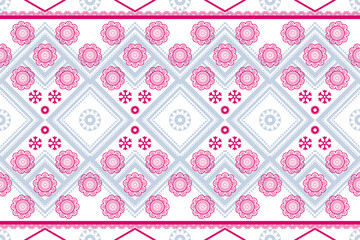 Seamless pink vector pattern for Valentine's Day card,floral wedding invitation, or vintage lace background design. Geometric Ethnic pattern, Native American tribal fabric. blanket rug carpet fashion.