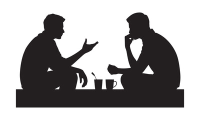 Coffee Talk Two Men Conversing