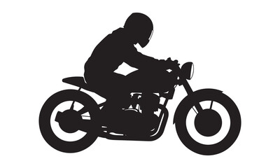 A man and a bike silhouette