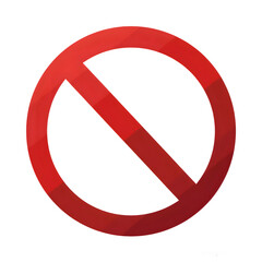 Obraz premium Red prohibition sign isolated on transparent background