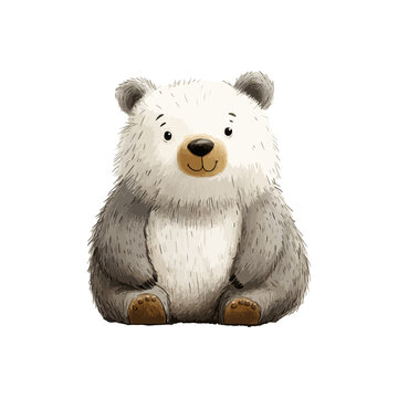 pollar bear drawn vector illustration